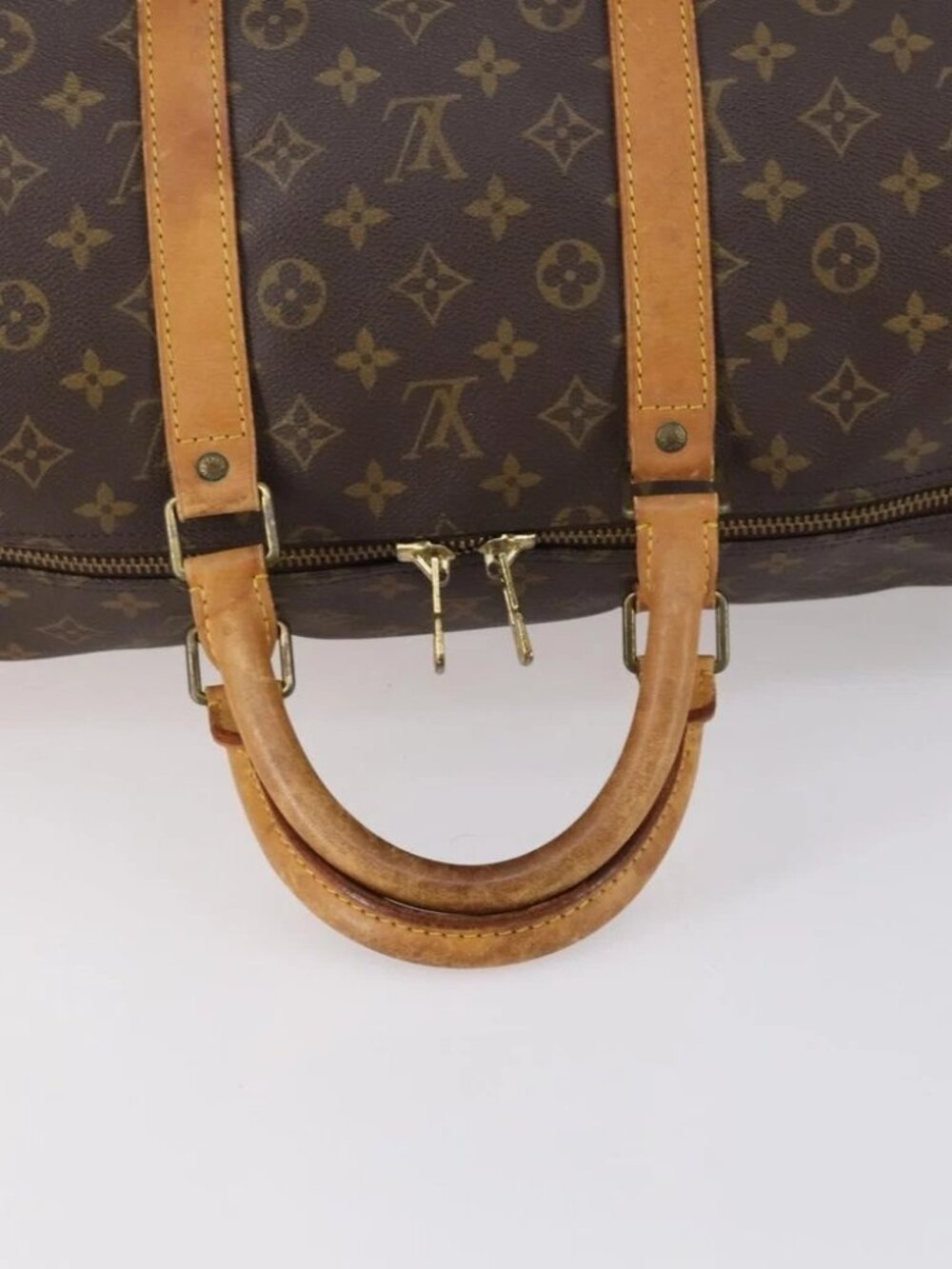 LOUIS VUITTON Monogram Keepall 55 Boston Bag M41424 LV Auth 147845 - Picture 9 of 15